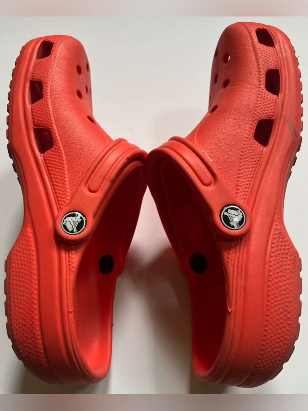 CROCS Classic Clogs Salmon Red Comfort Slip-On Unisex Women's 8-9 Men's 6-7 - Picture 5 of 8